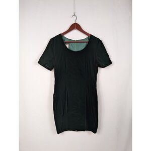 My Michelle Dress 90s Dark Green Velvet Short Gothic Forest Fairy Sz 13/14 A044